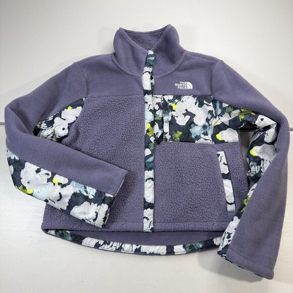 The North Face Other - The North Face Girls Fleece Mashup Jacket Lunar Slate XL 14/16 Purple NF0A82TE